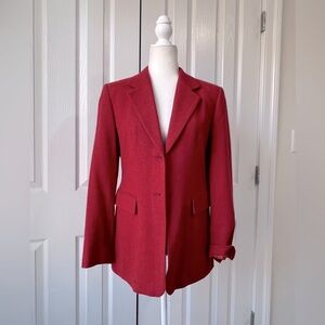 Talbots Vintage Red Blazer with Buttons Removed